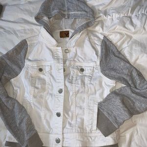 White denim jacket from American Eagle